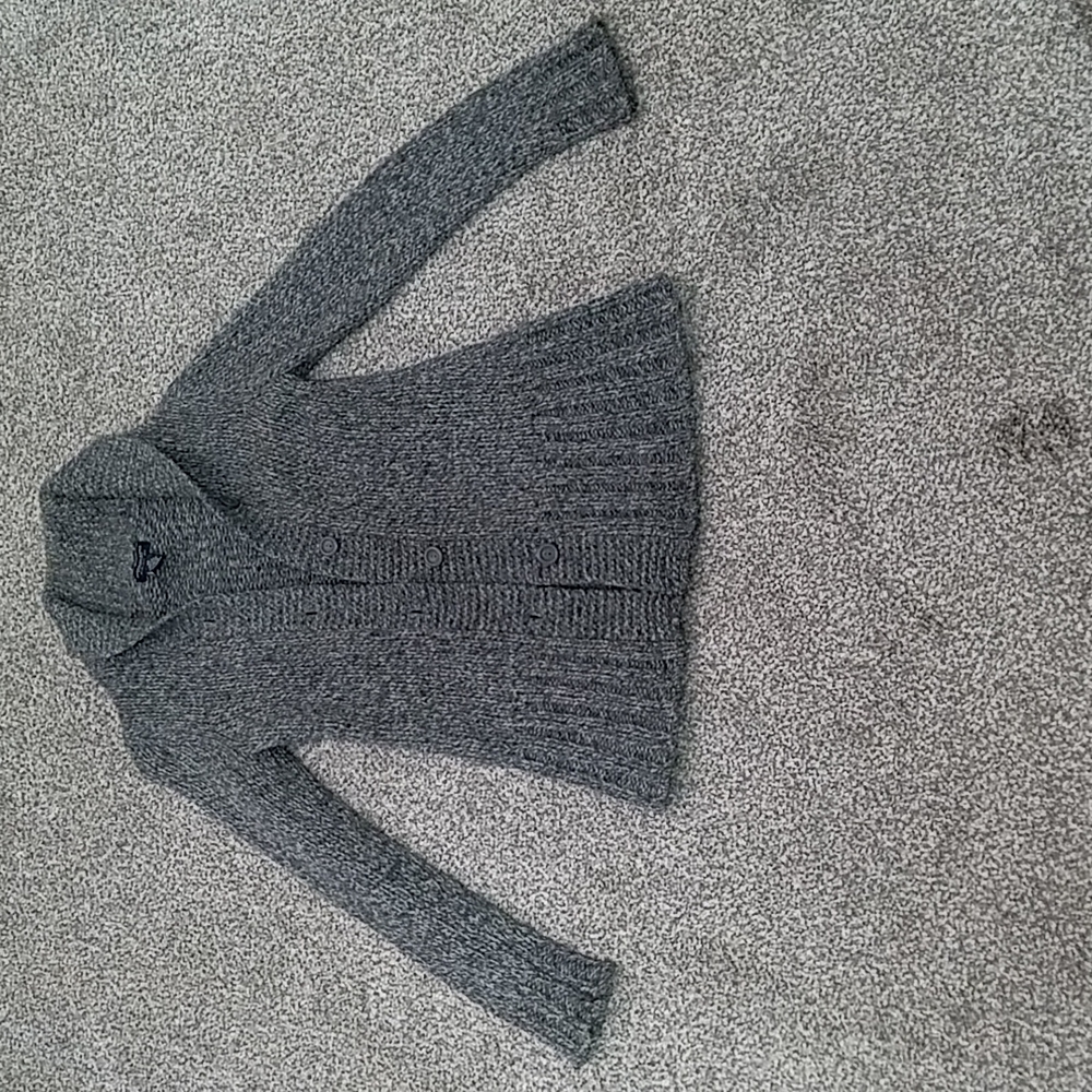 Heavy Gray Wool Cardigan
